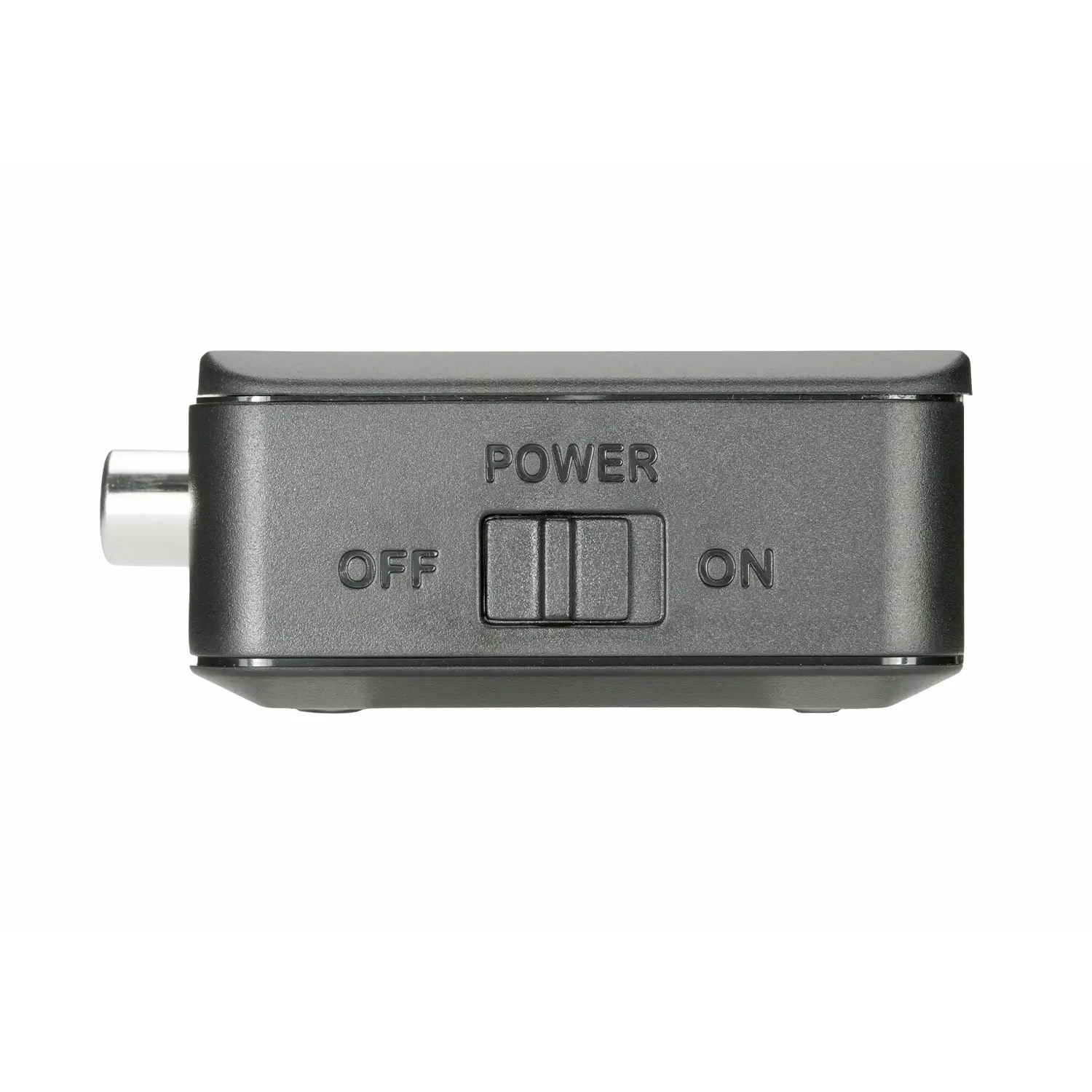 Nahaufnahme eines schwarzen In-akustik Star HDMI Extractors mit HDMI-Eingang, Micro-USB-Anschluss und Power-Schalter
