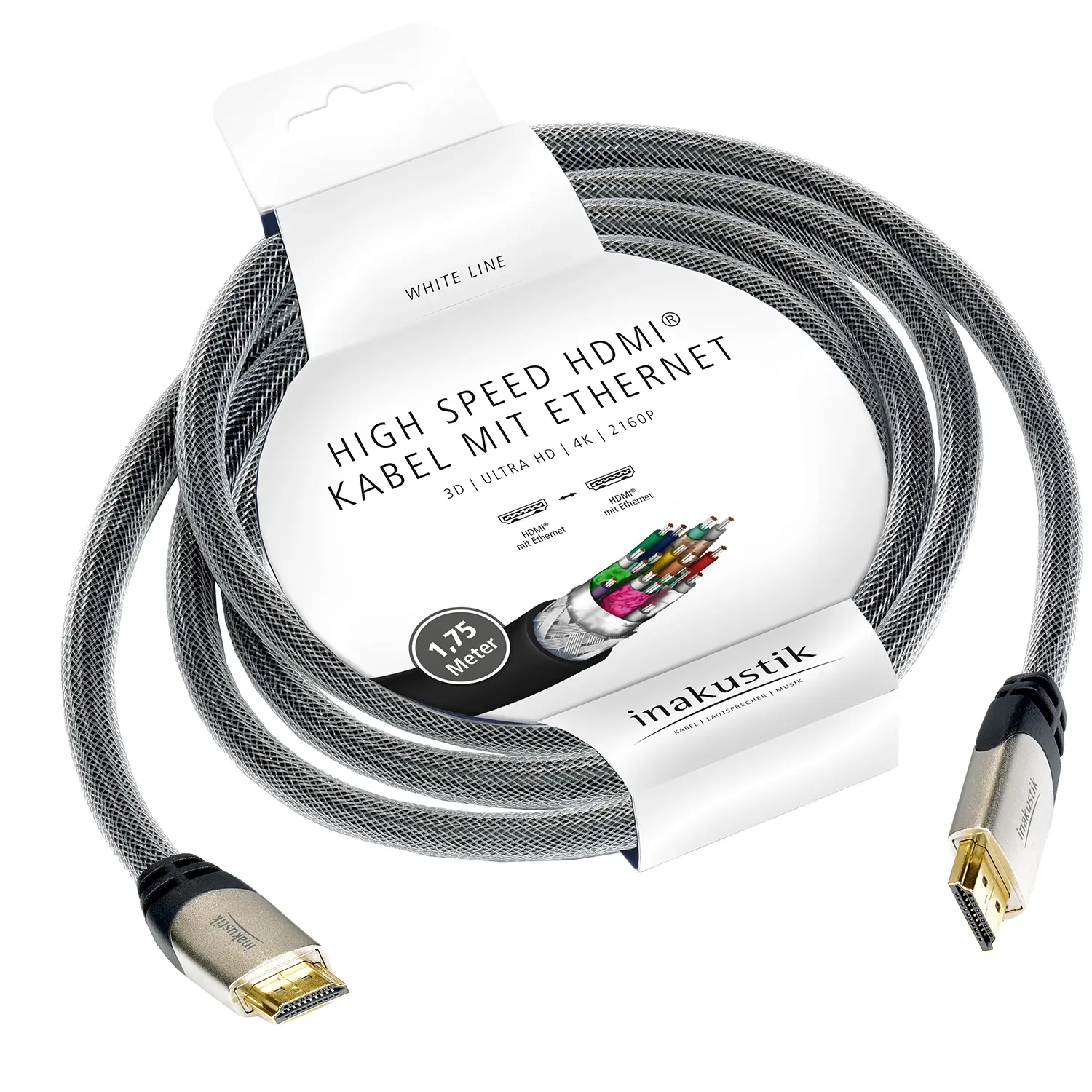 High Speed HDMI Kabel | White Line