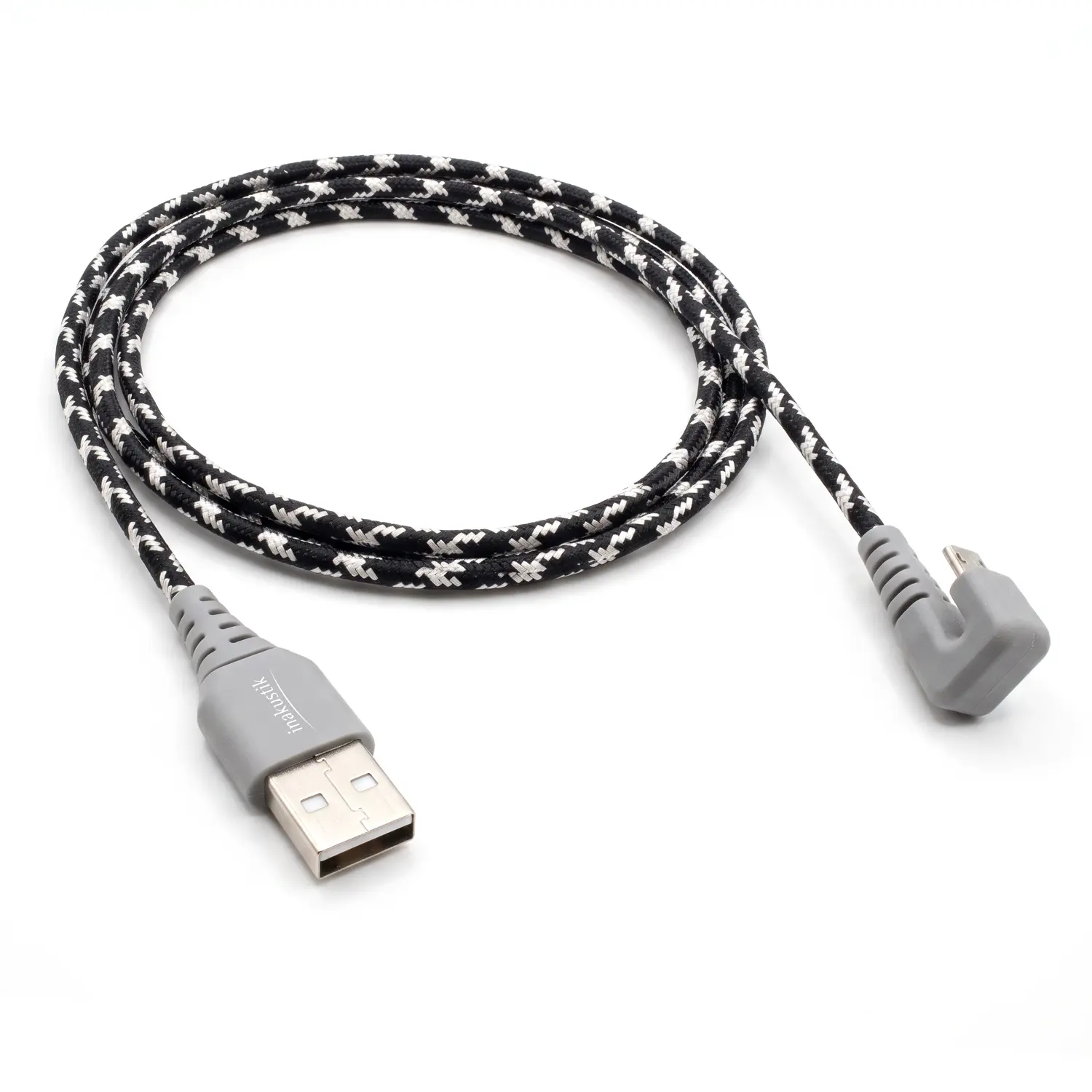 USB A < > Micro B 180° | White Line