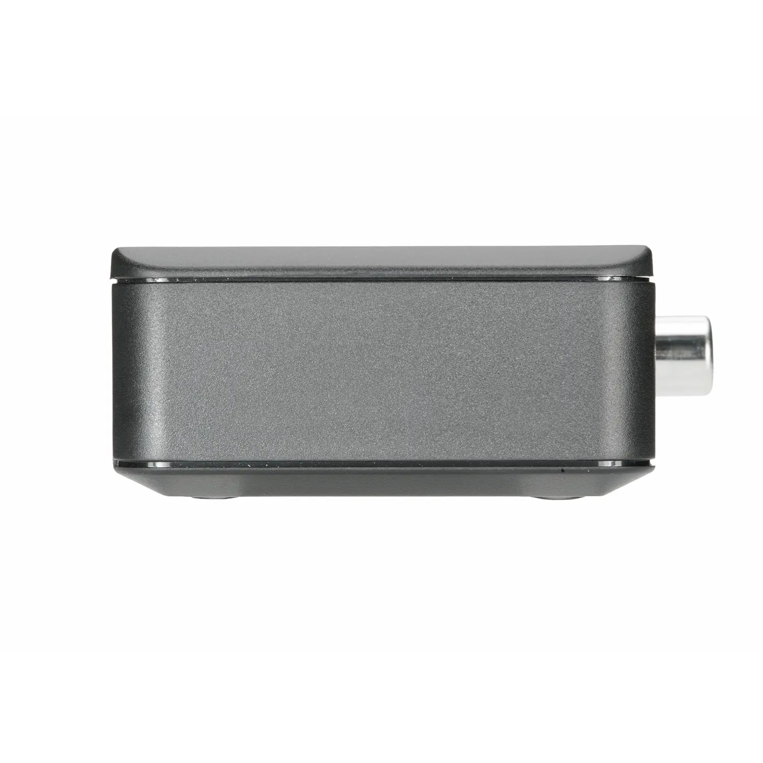 Nahaufnahme eines schwarzen In-akustik Star HDMI Extractors mit HDMI-Eingang, Micro-USB-Anschluss und Power-Schalter