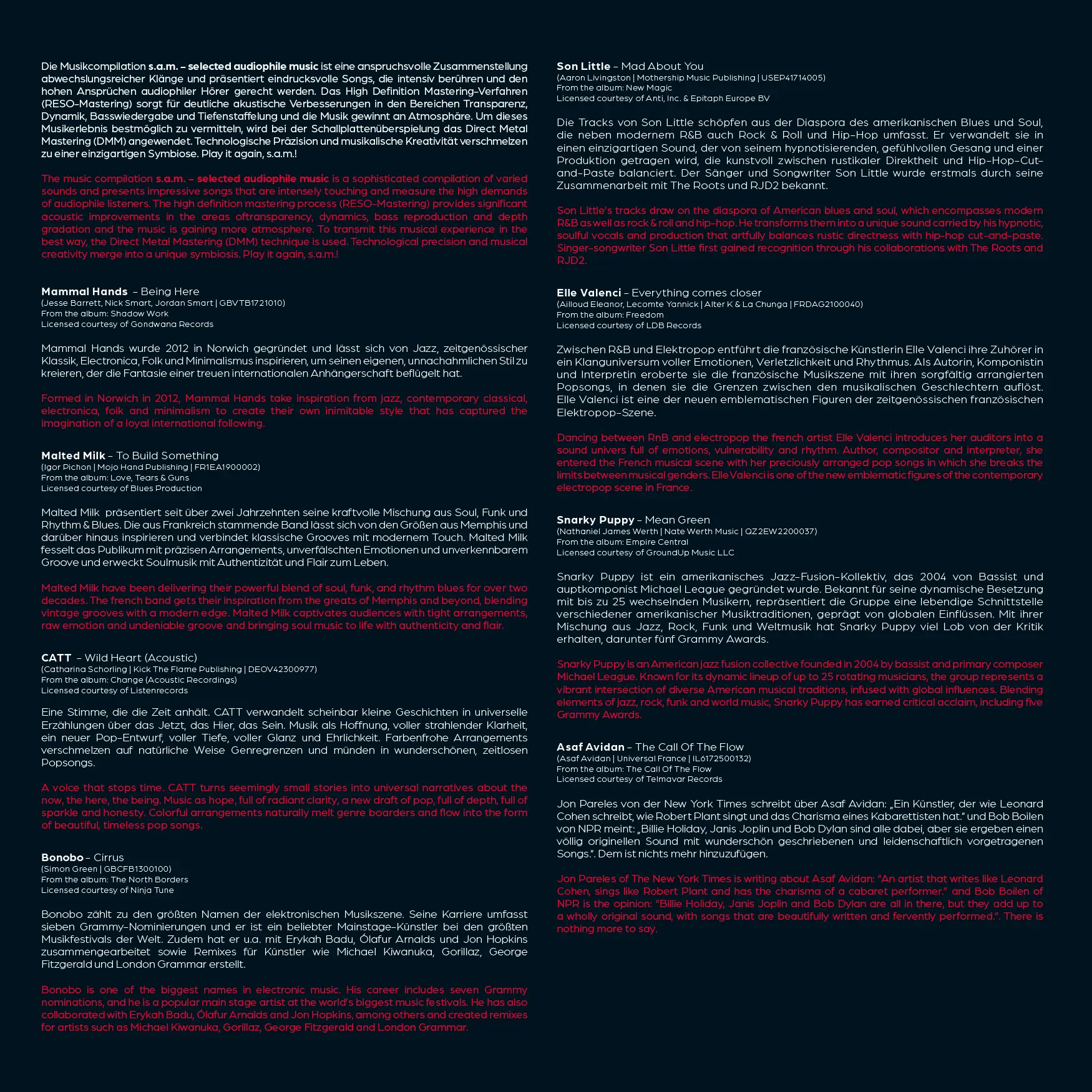 selected audiophile music Vol.2